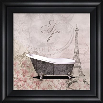 Framed Floral Bath 1 Print