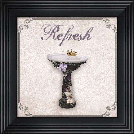 Framed Refresh Bath Print