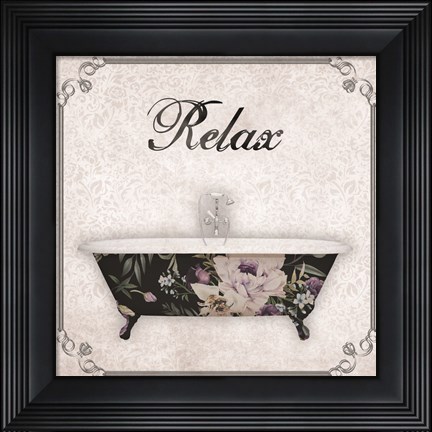 Framed Relax Bath Print