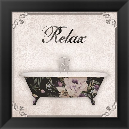 Framed Relax Bath Print