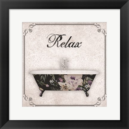 Framed Relax Bath Print