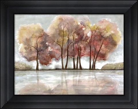 Framed Lakeside Forest Print