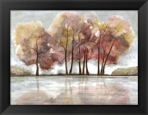 Framed Lakeside Forest Print