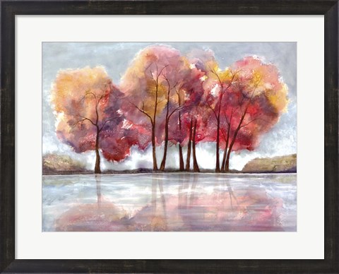 Framed Lake Foliage Print