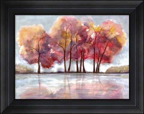 Framed Lake Foliage Print