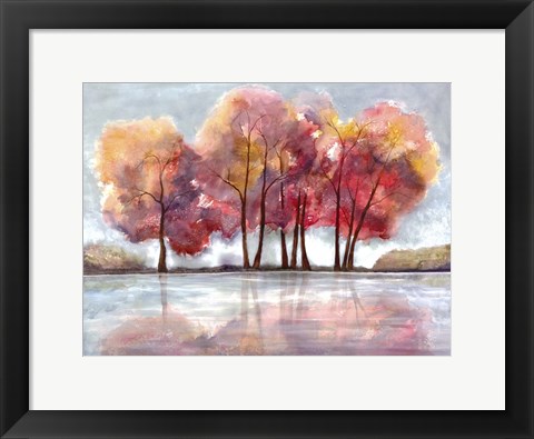 Framed Lake Foliage Print