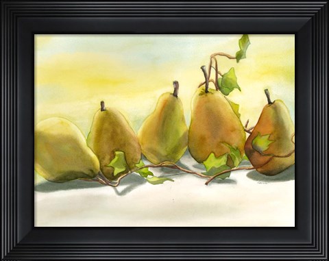 Framed Pears In A Row 1 Print