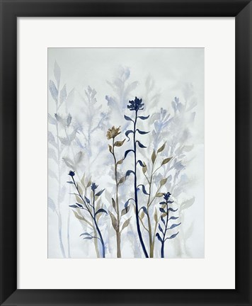 Framed Blue Lit Growth 1 Print