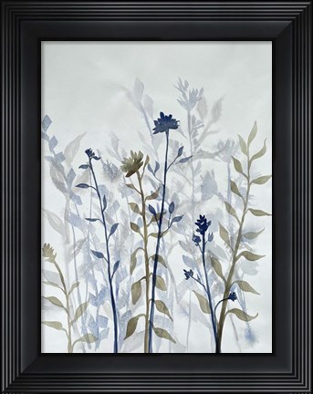 Framed Blue Lit Growth 2 Print