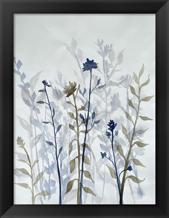 Framed Blue Lit Growth 2 Print