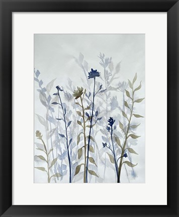 Framed Blue Lit Growth 2 Print