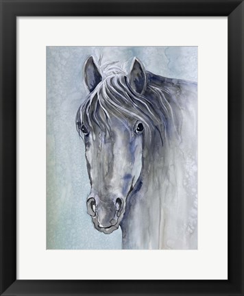 Framed Gentle Stallion 1 Print