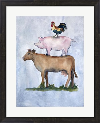 Framed Misunderstood Cow Print