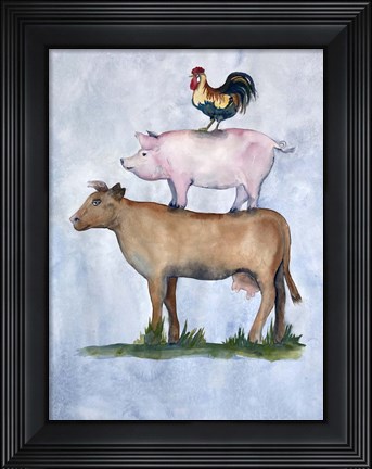 Framed Misunderstood Cow Print