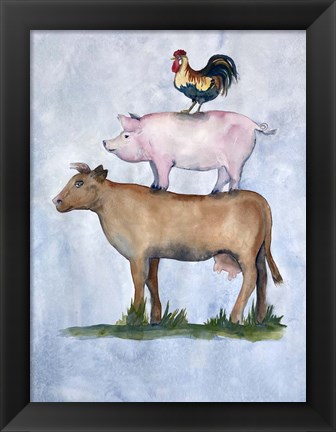 Framed Misunderstood Cow Print