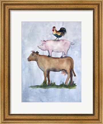 Framed Misunderstood Cow Print