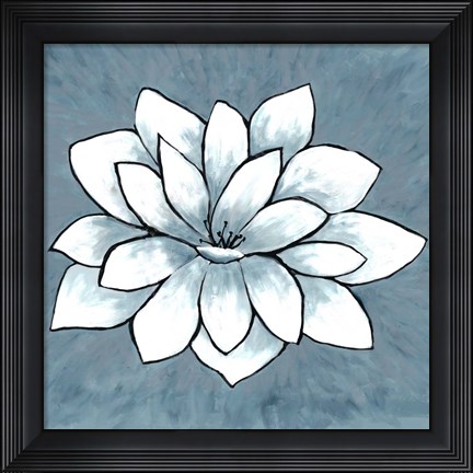 Framed Blue Sprout 1 Print