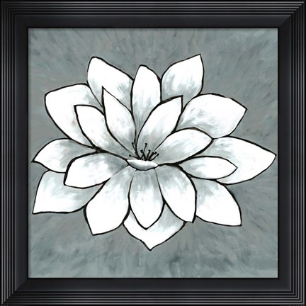 Framed White Lotus Print
