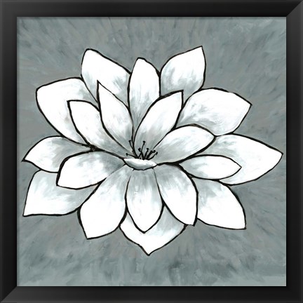 Framed White Lotus Print