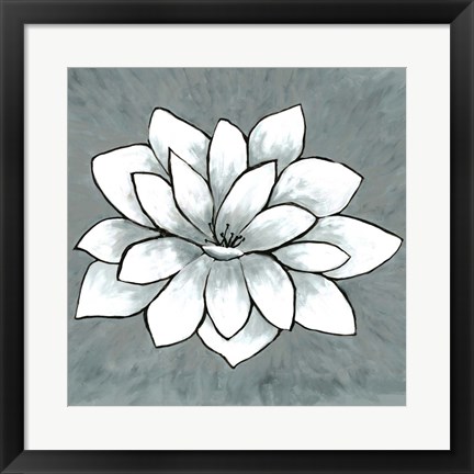 Framed White Lotus Print
