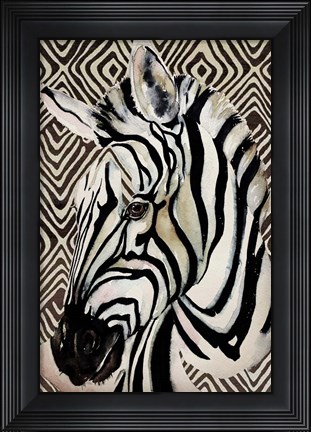 Framed Designer Zebra Print