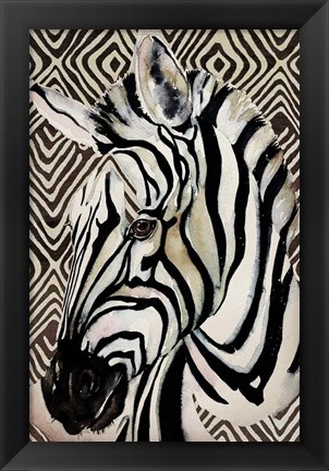 Framed Designer Zebra Print