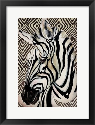 Framed Designer Zebra Print