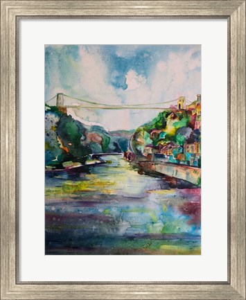 Framed Suspension Bridge Print