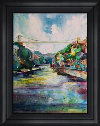 Framed Suspension Bridge Print