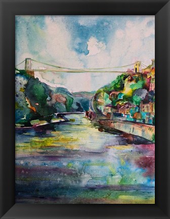 Framed Suspension Bridge Print