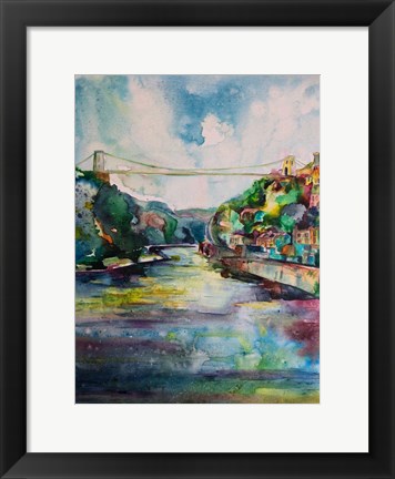 Framed Suspension Bridge Print