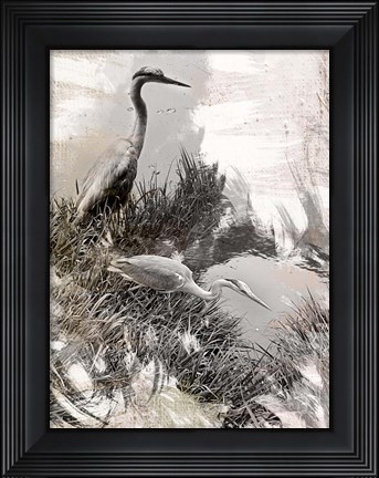 Framed Japanese Herons Print