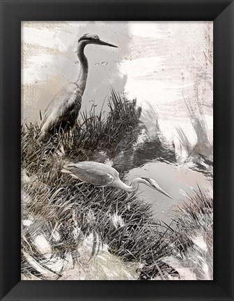 Framed Japanese Herons Print