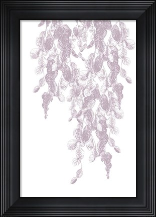 Framed Weeping Willow Mauve Splash 1 Print