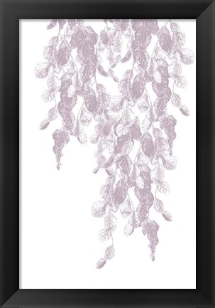 Framed Weeping Willow Mauve Splash 1 Print