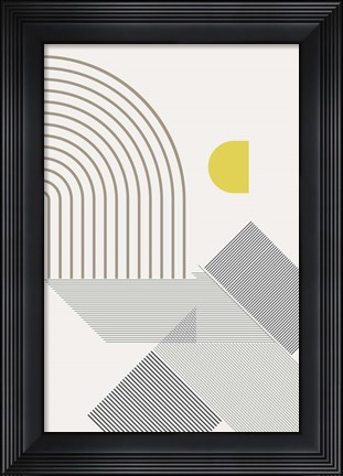 Framed Mid Century Modern Cabana 1 Print