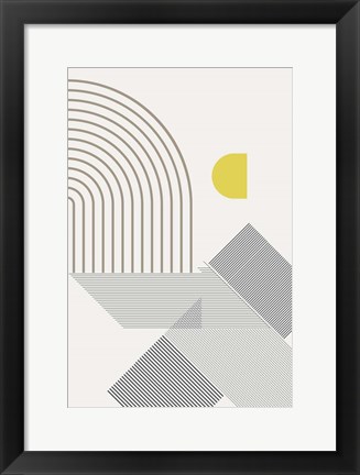 Framed Mid Century Modern Cabana 1 Print