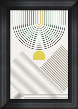 Framed Mid Century Modern Cabana 2 Print