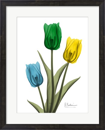 Framed Jeweled Tulip Trio 2 Print