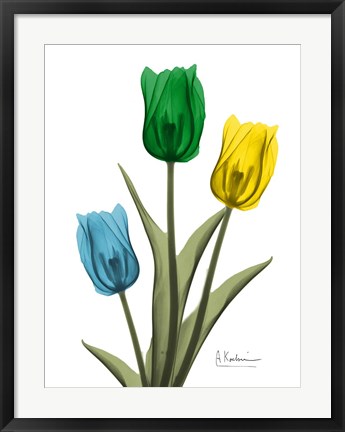 Framed Jeweled Tulip Trio 2 Print
