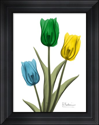 Framed Jeweled Tulip Trio 2 Print