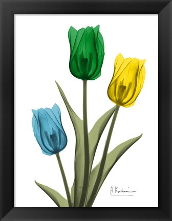 Framed Jeweled Tulip Trio 2 Print