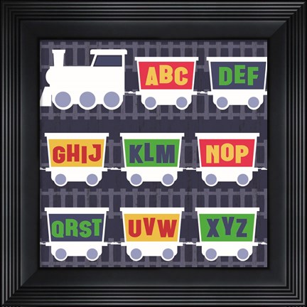 Framed Trains Letters Print