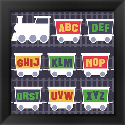 Framed Trains Letters Print