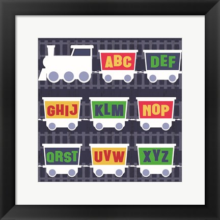 Framed Trains Letters Print