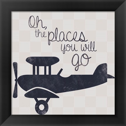 Framed Air Plane Go Print