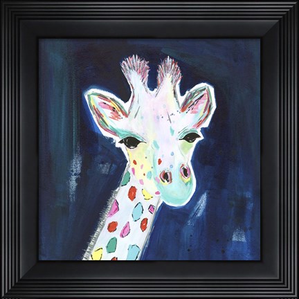 Framed Tie Dye Giraffe Print