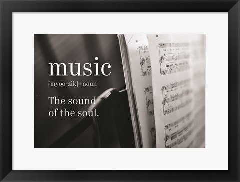 Framed Music Sound of Soul Print