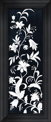 Framed Reaching Floral Vines 1 Print