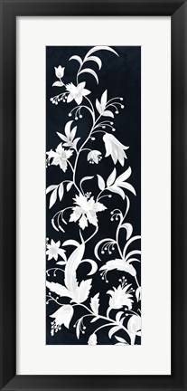 Framed Reaching Floral Vines 1 Print